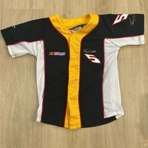 Vintage Nascar Black and Yellow Racing Jersey